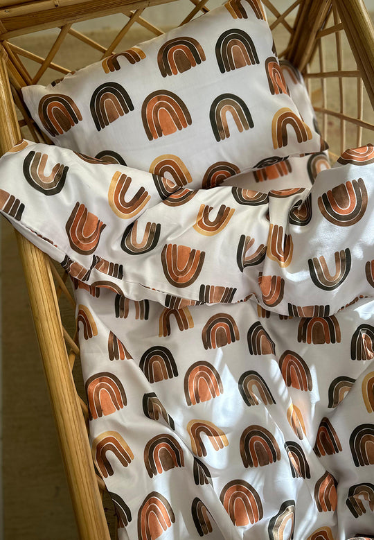 Rainbow duvet cover + pillow case