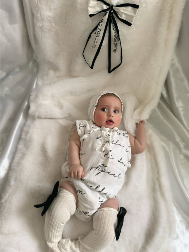 Të dua - romper + bonnet