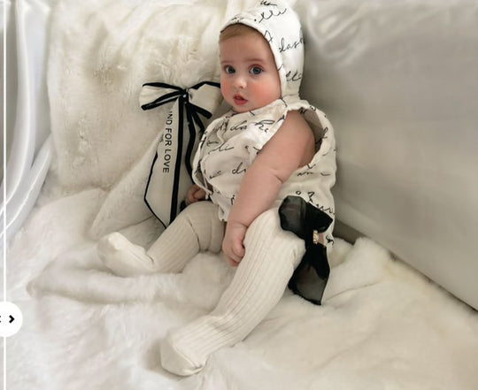 Të dua - romper + bonnet