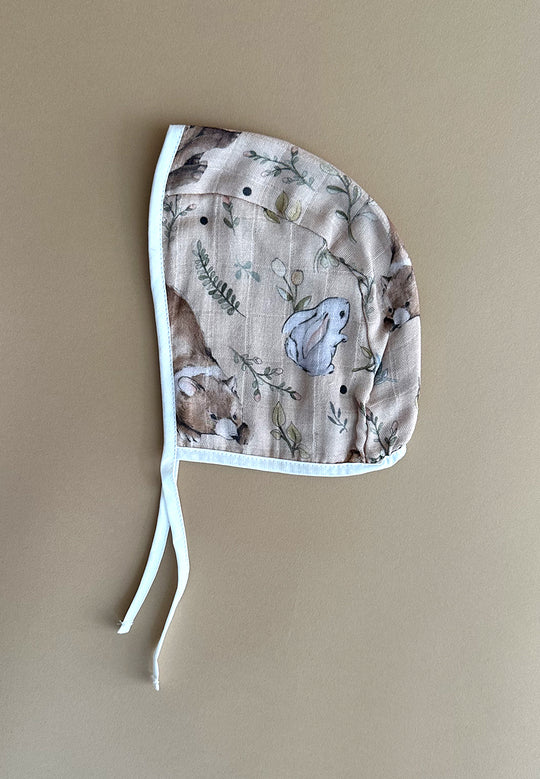 Bear ~ Muslin Bonnet
