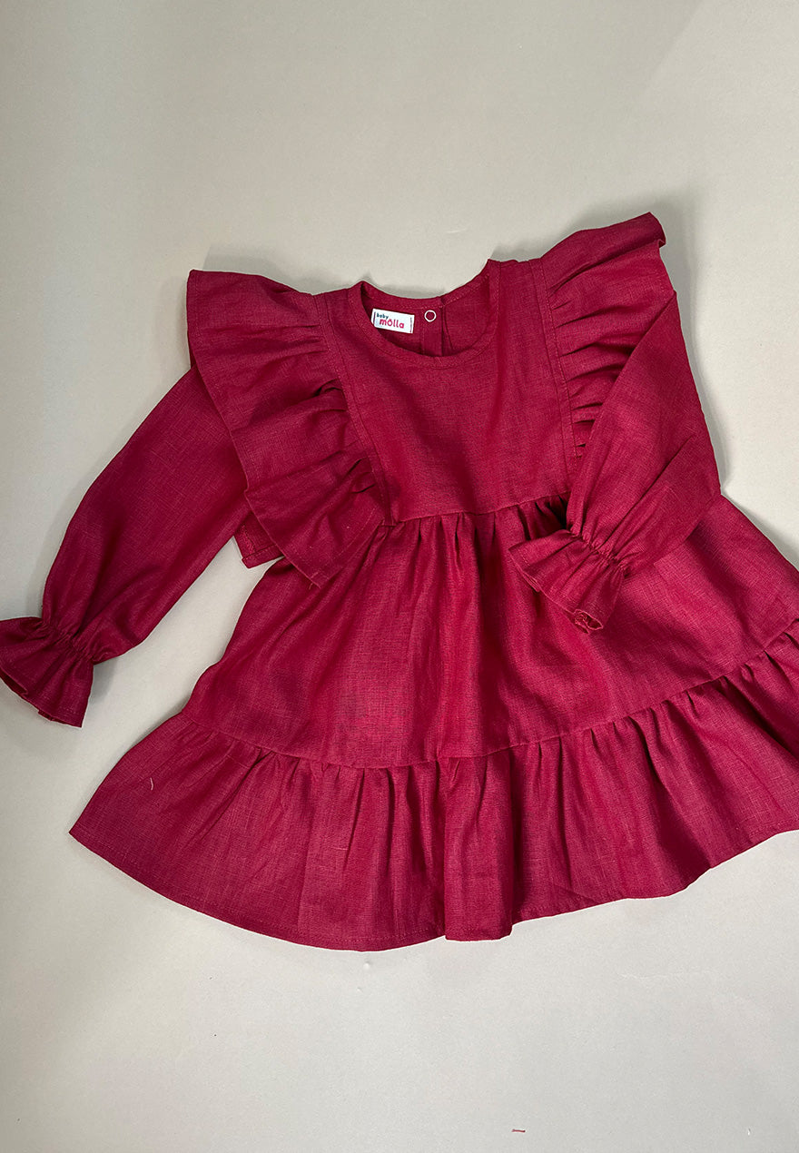 Linen Cherry Dress