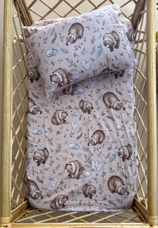 Bears Crib sheet + pillow case