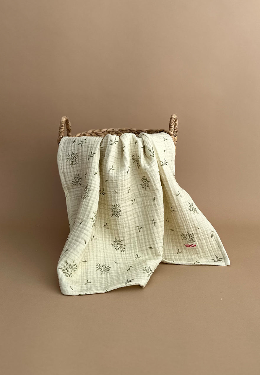 4 Layer Muslin Blanket ~ Green Garden