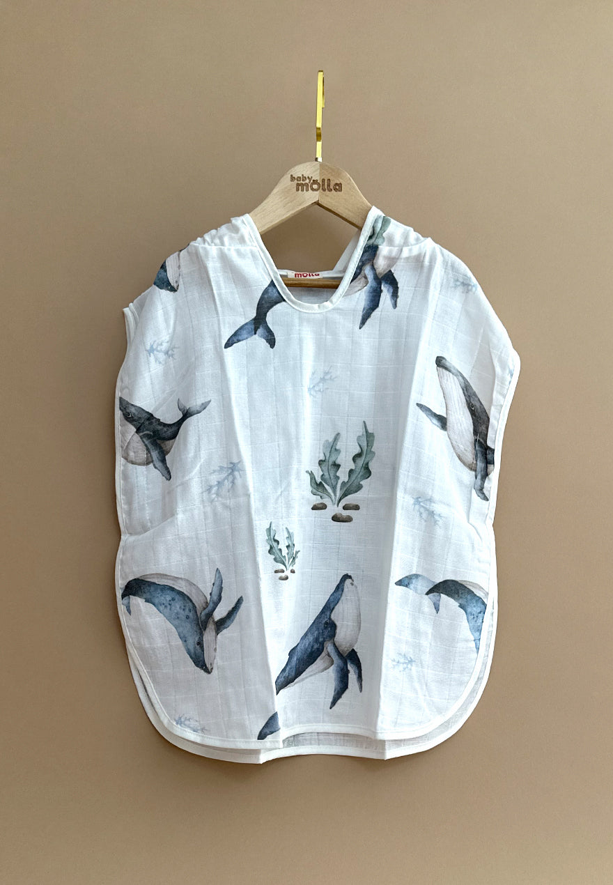 Muslin Whales Poncho