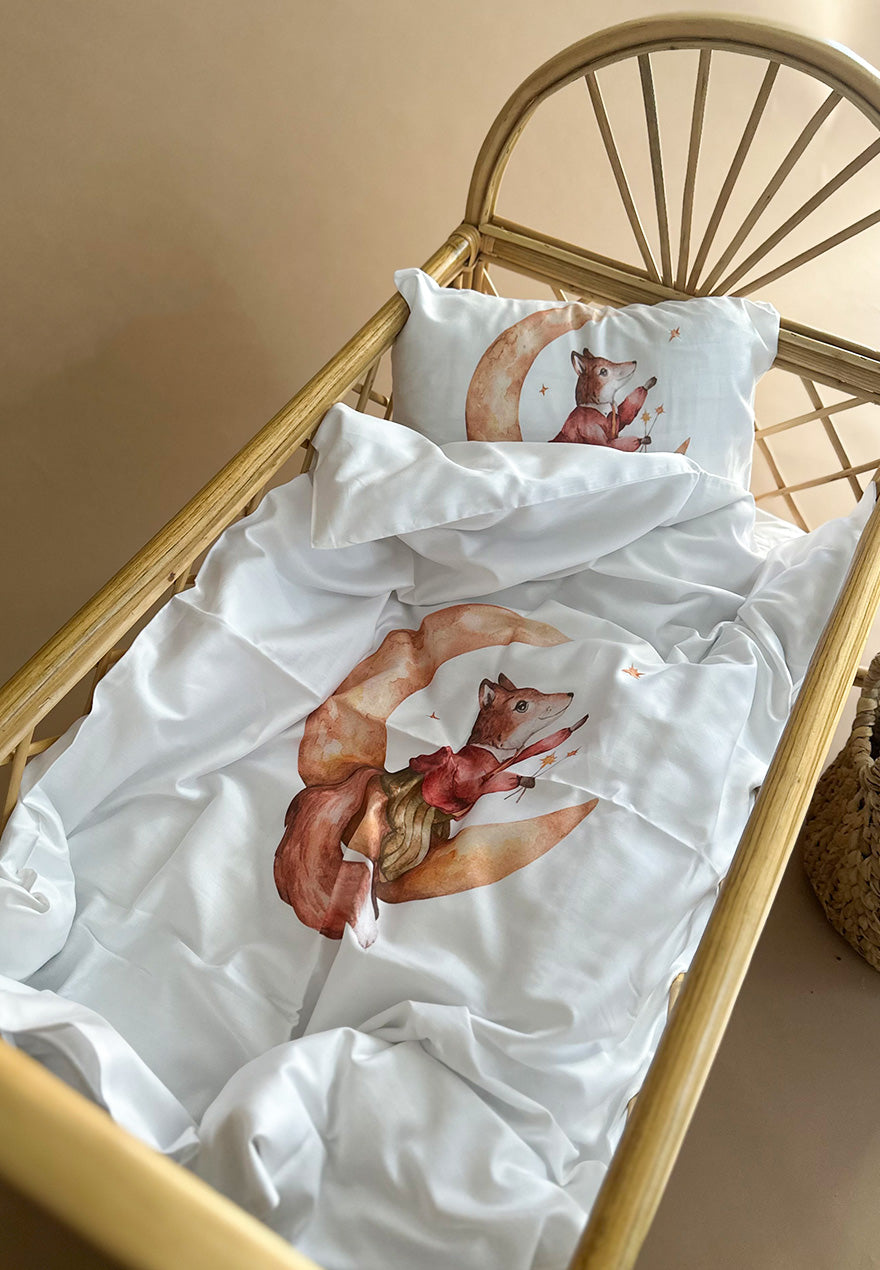 Fox and the Moon duvet cover + pillow case