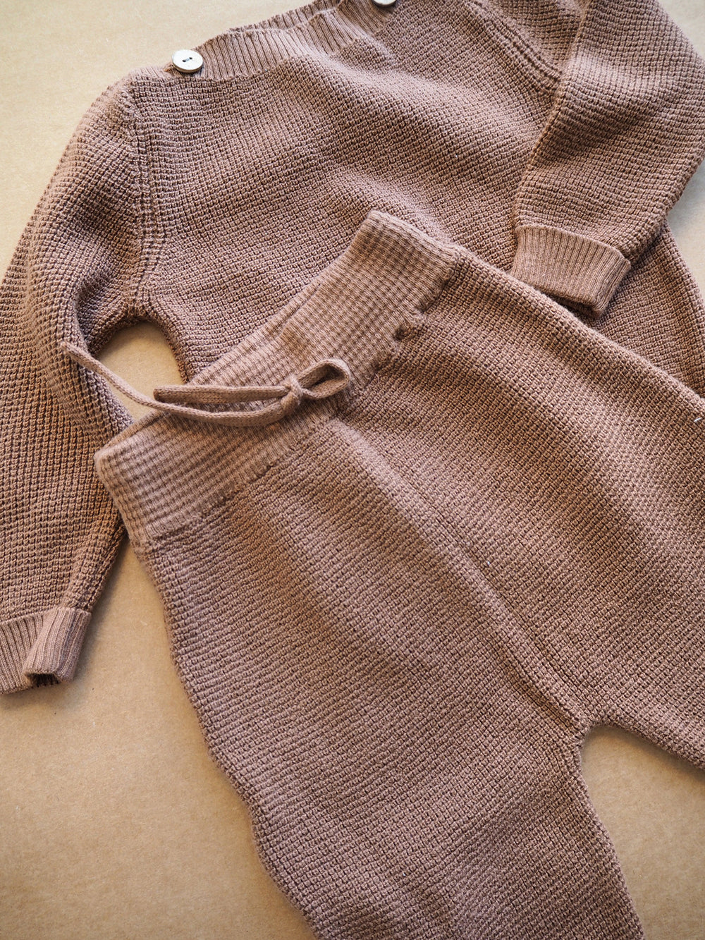 Brown Knitted Set (Pants + Joggers)