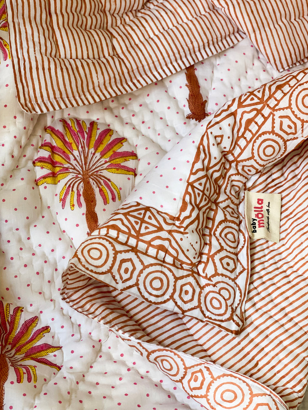 Palms quilt & pillow ~ Jorgan dhe këllëf