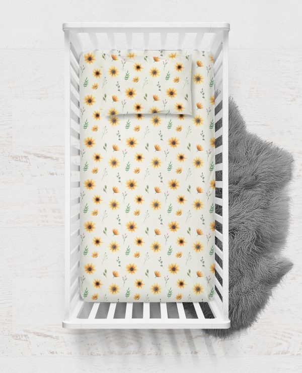 Sunflower Crib sheet + pillow case