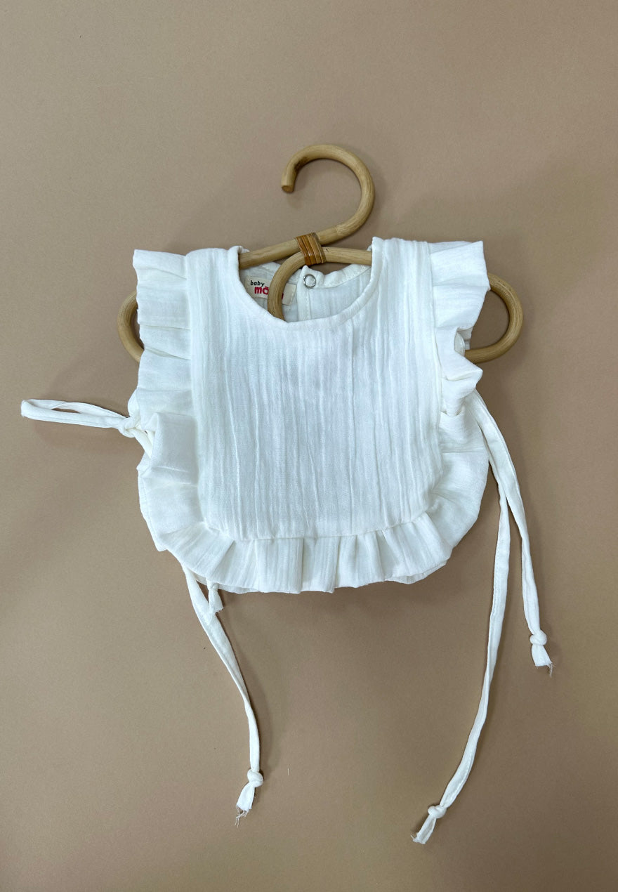 White Muslin Bib