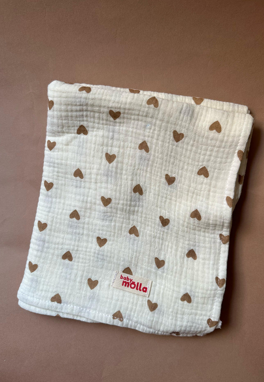 Brown Hearts ~ 80x100 ~ Wrap