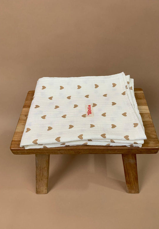 Brown Hearts ~ 80x100 ~ Wrap