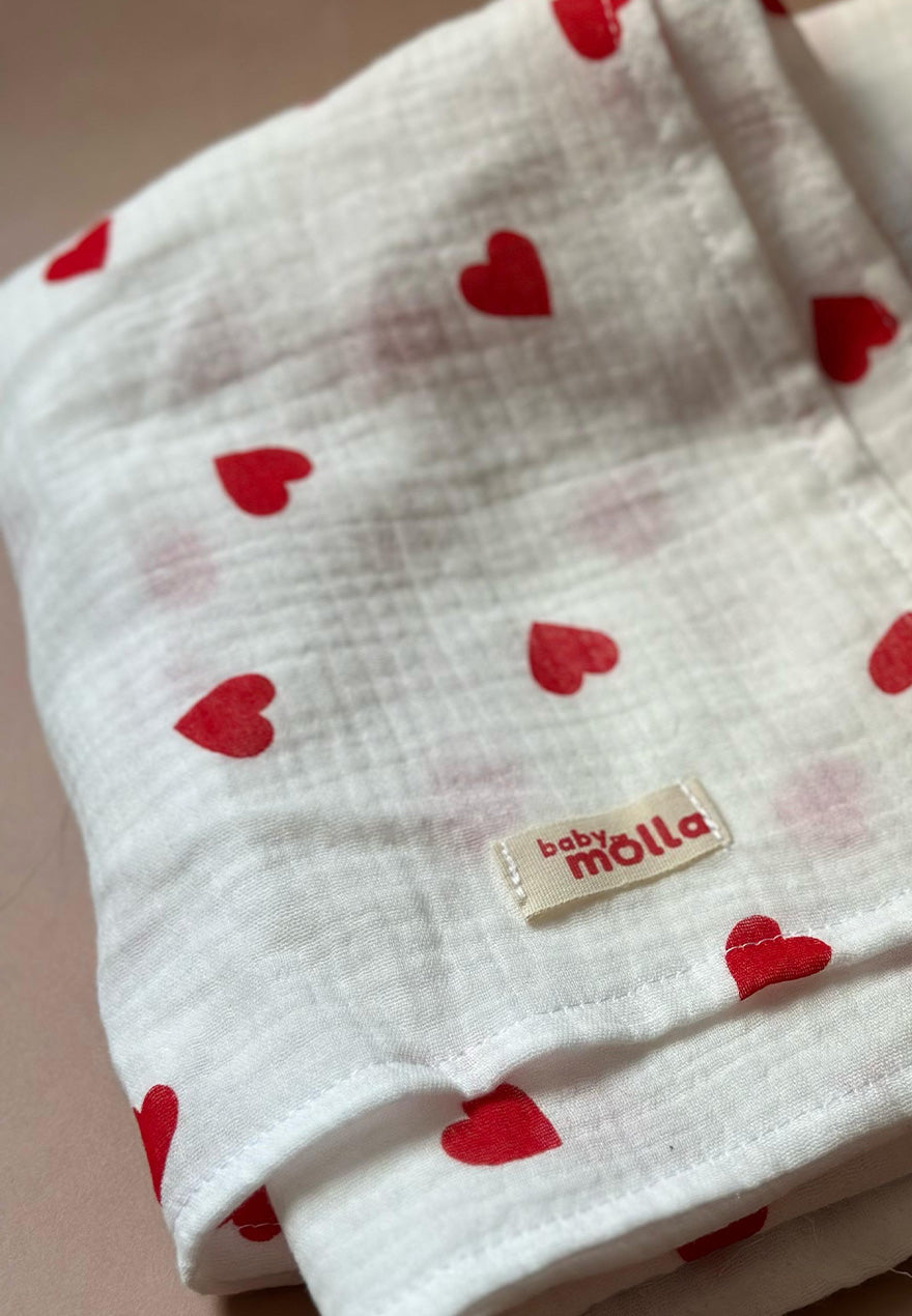 Red Hearts ~ 80x100 ~ Wrap