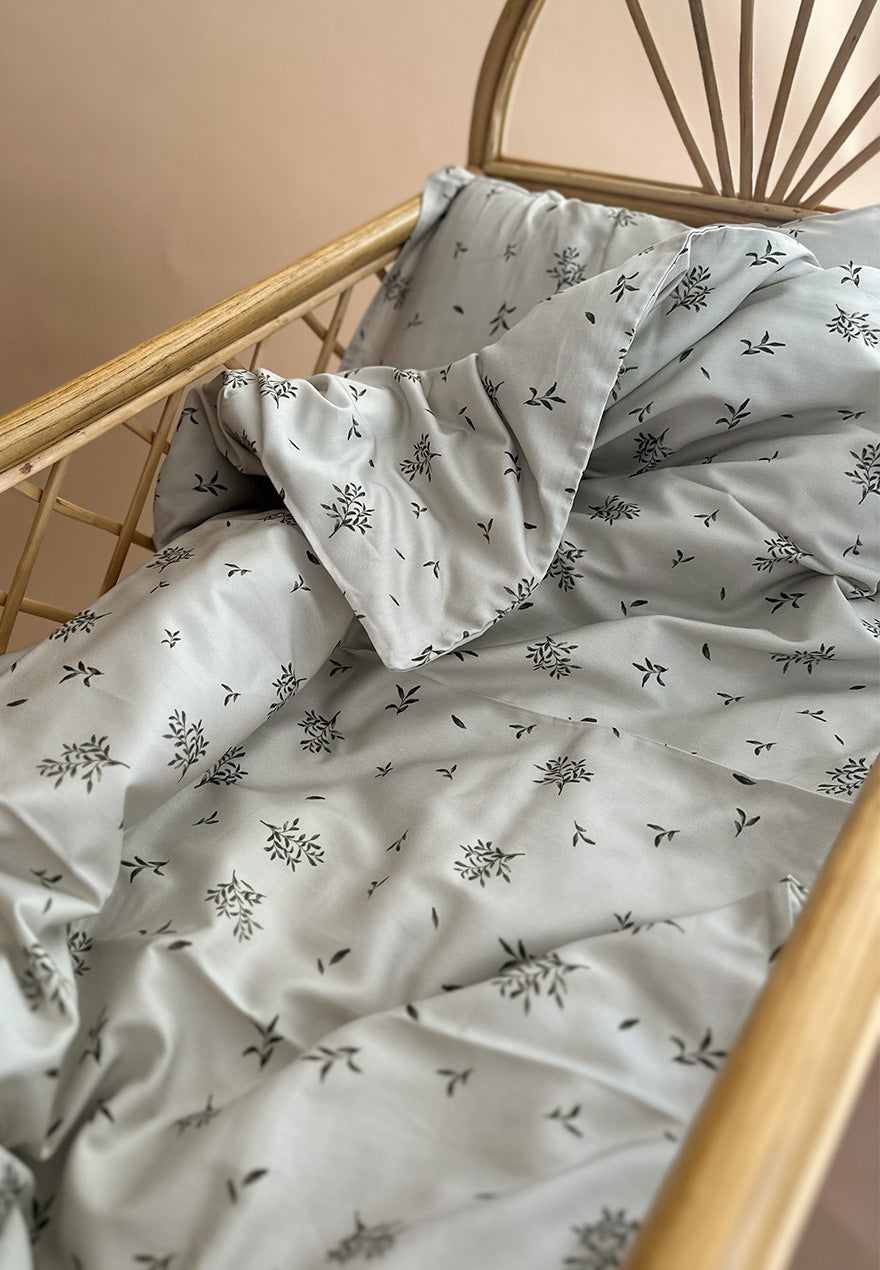 Green garden duvet cover + pillow case