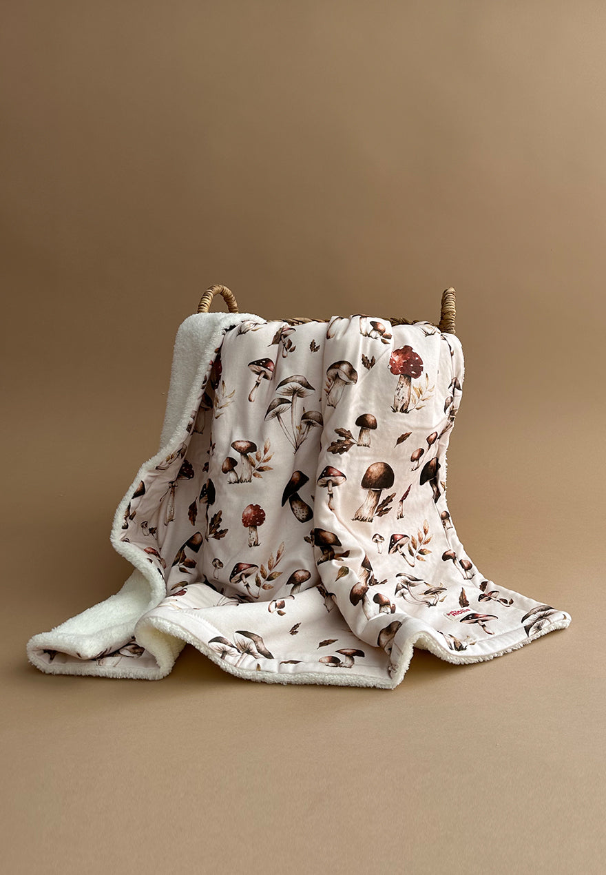 Mushrooms Plush Blanket 2in1