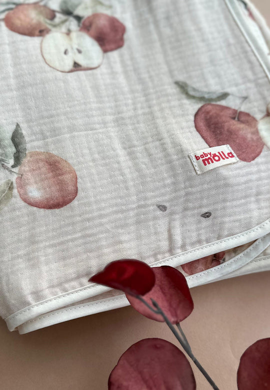 4 Layer Muslin Blanket ~ Apples