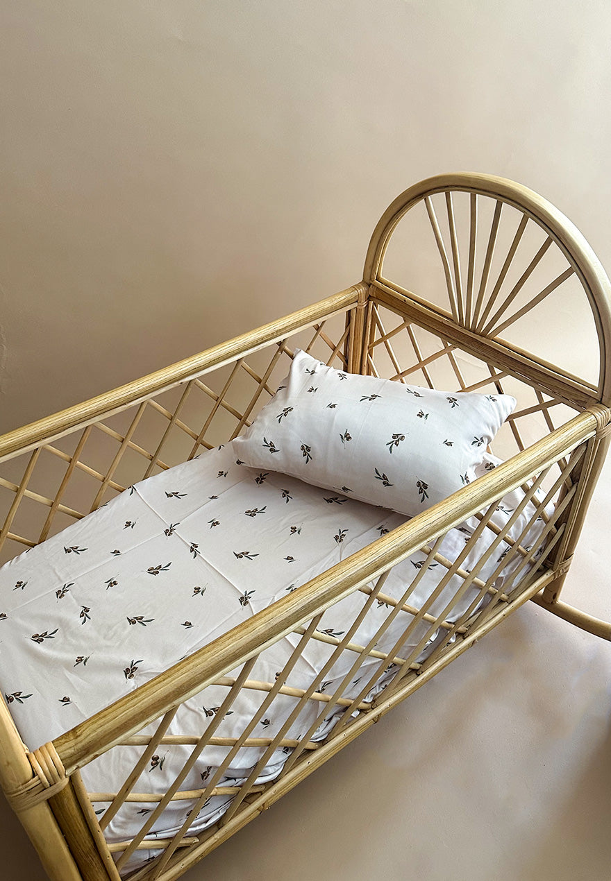 Olive Crib sheet + pillow case