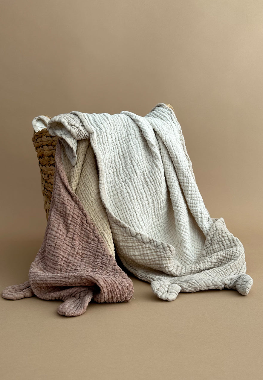 Bear Muslin Towel ~ Cream