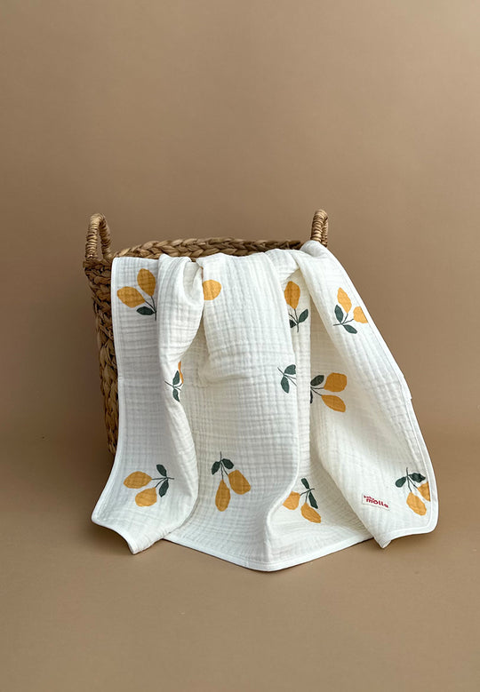 4 Layer Muslin Blanket ~ Lemons