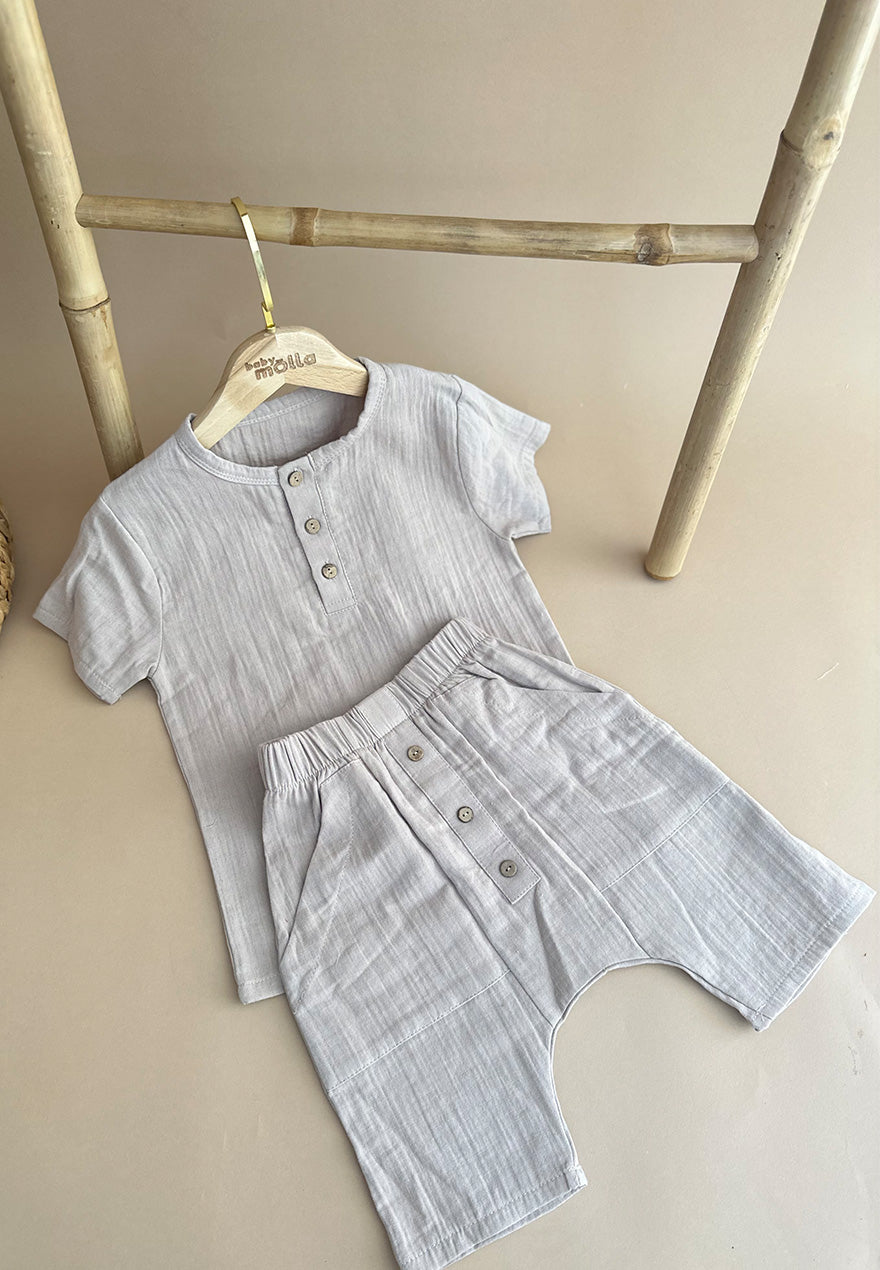 Linen cream shirt + pants