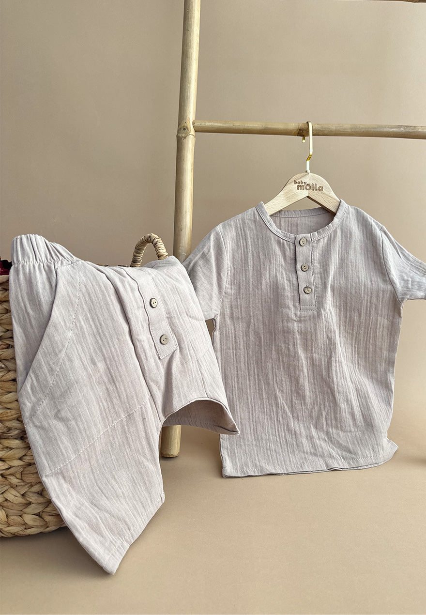Linen cream shirt + pants