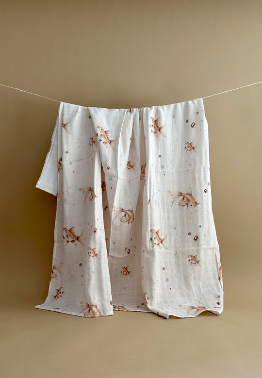 Fish ~ 120x120 Cotton ~ Wrap