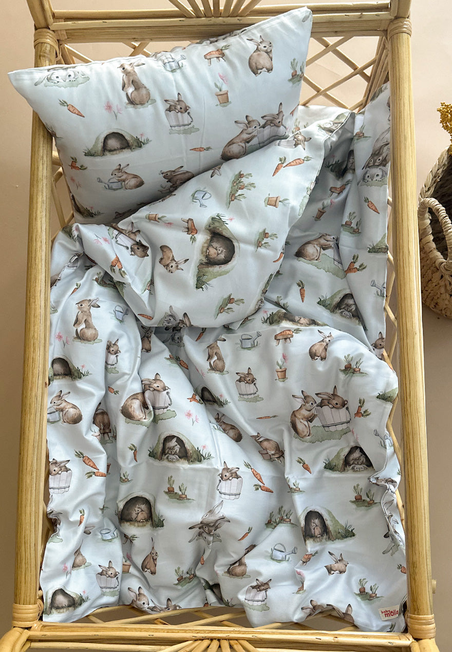 Rabbits duvet cover + pillow case