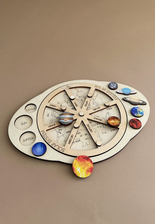 Wooden Puzzle Solar System - Sistemi Solar Lodër druri