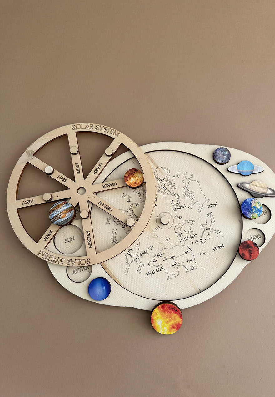 Wooden Puzzle Solar System - Sistemi Solar Lodër druri