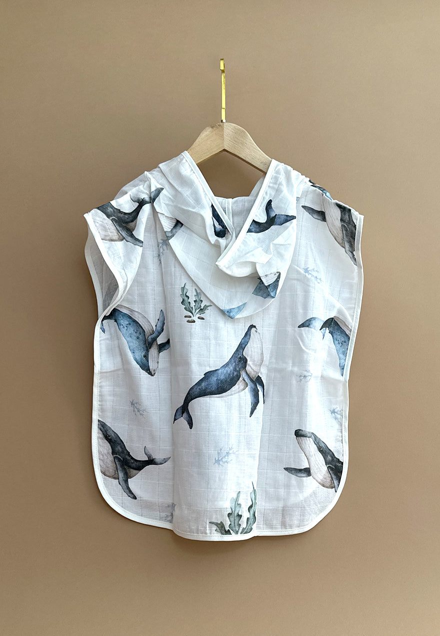 Muslin Whales Poncho