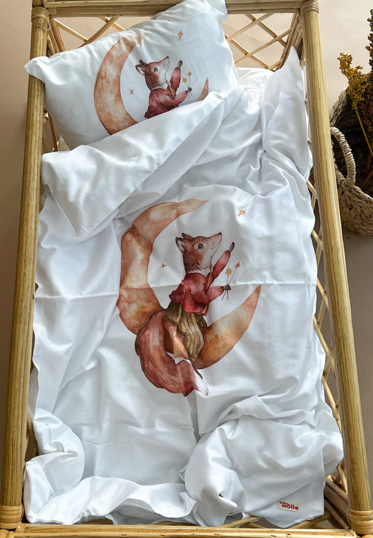 Fox and the Moon duvet cover + pillow case