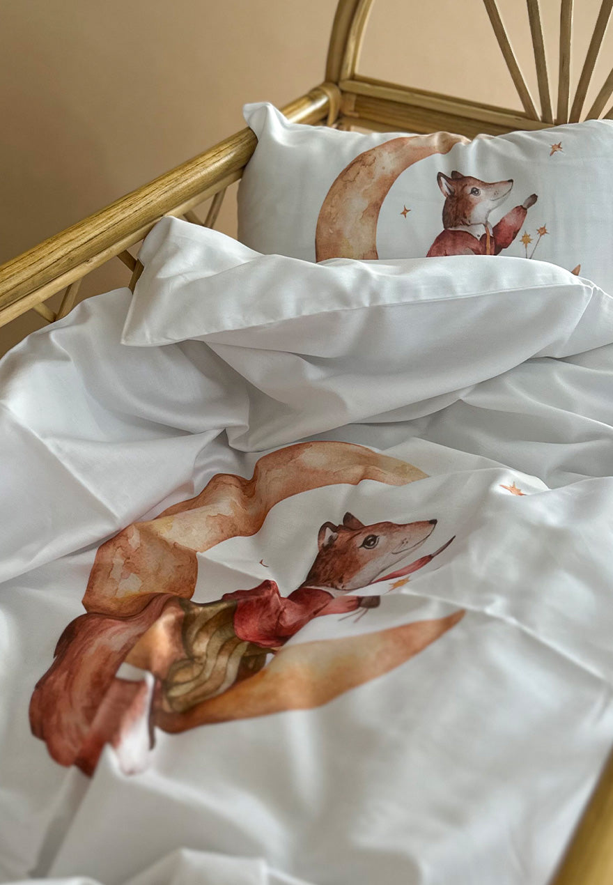 Fox and the Moon duvet cover + pillow case