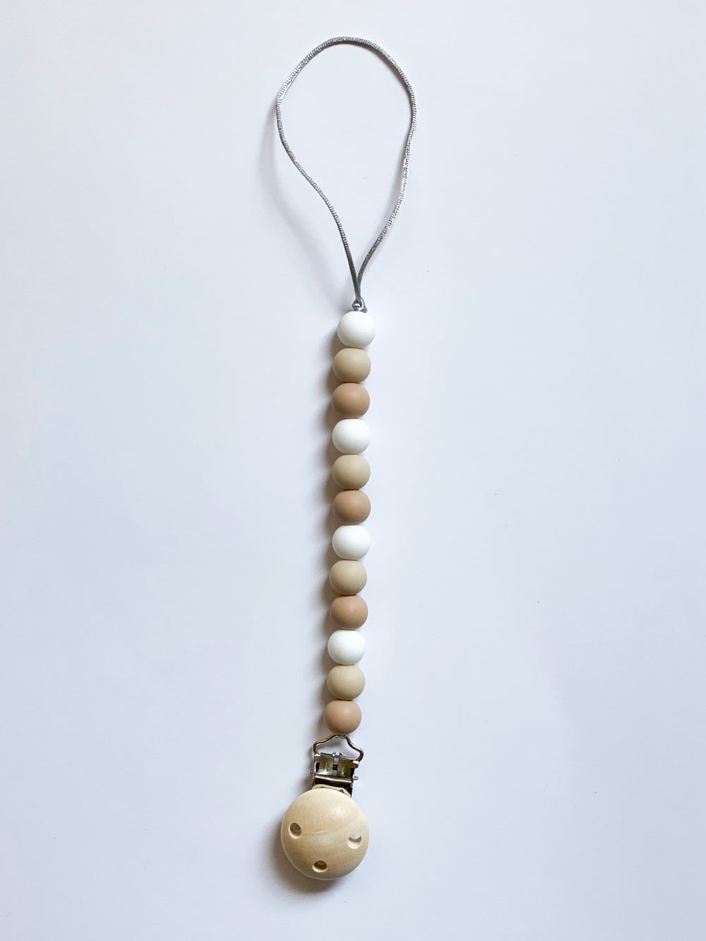 Beige tones Pacifier clip - Mbajtëse për biberon me tone bezh