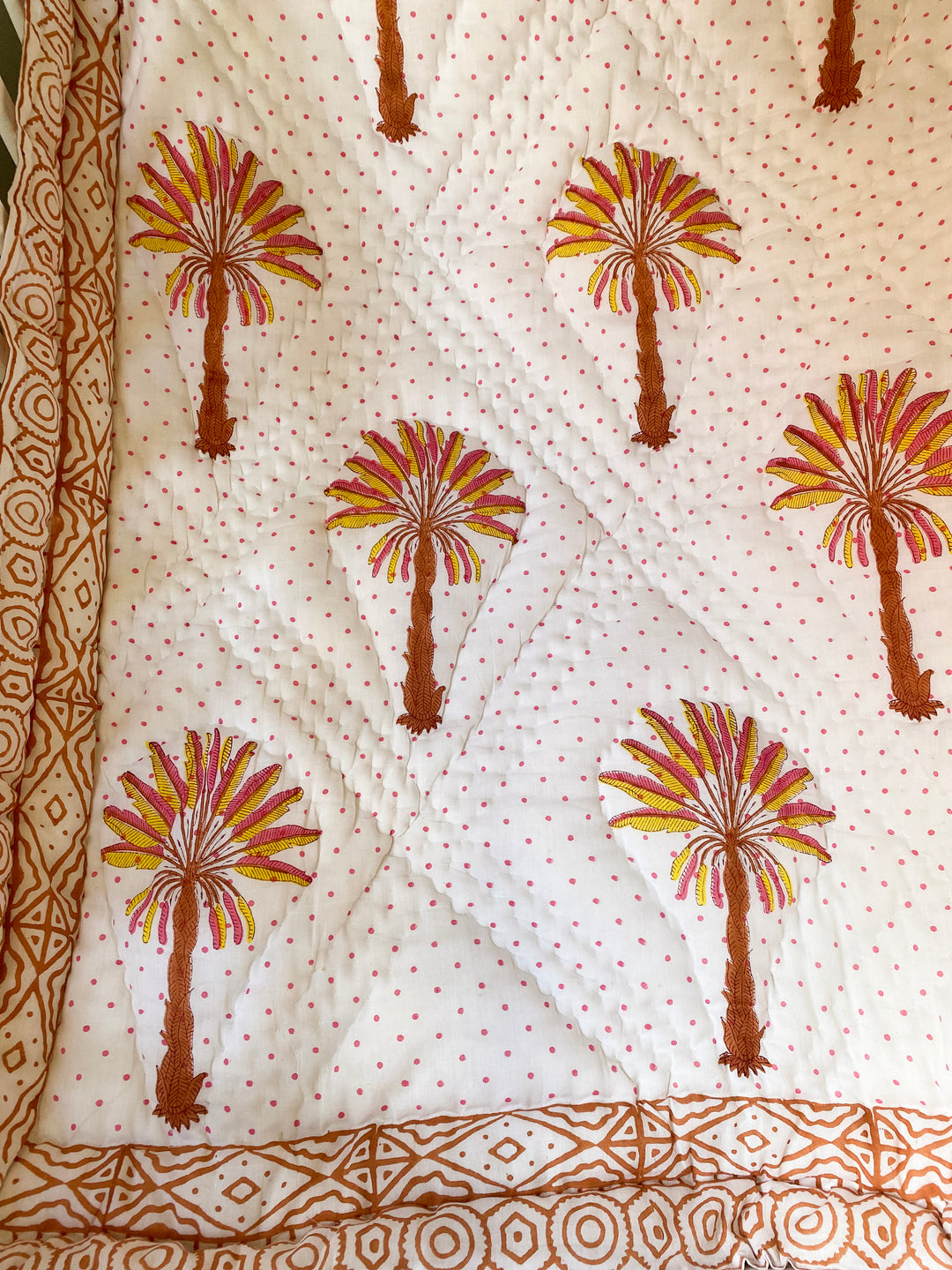 Palms quilt & pillow ~ Jorgan dhe këllëf