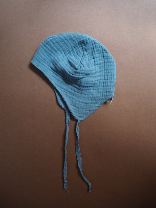 Blue Muslin Bonnet