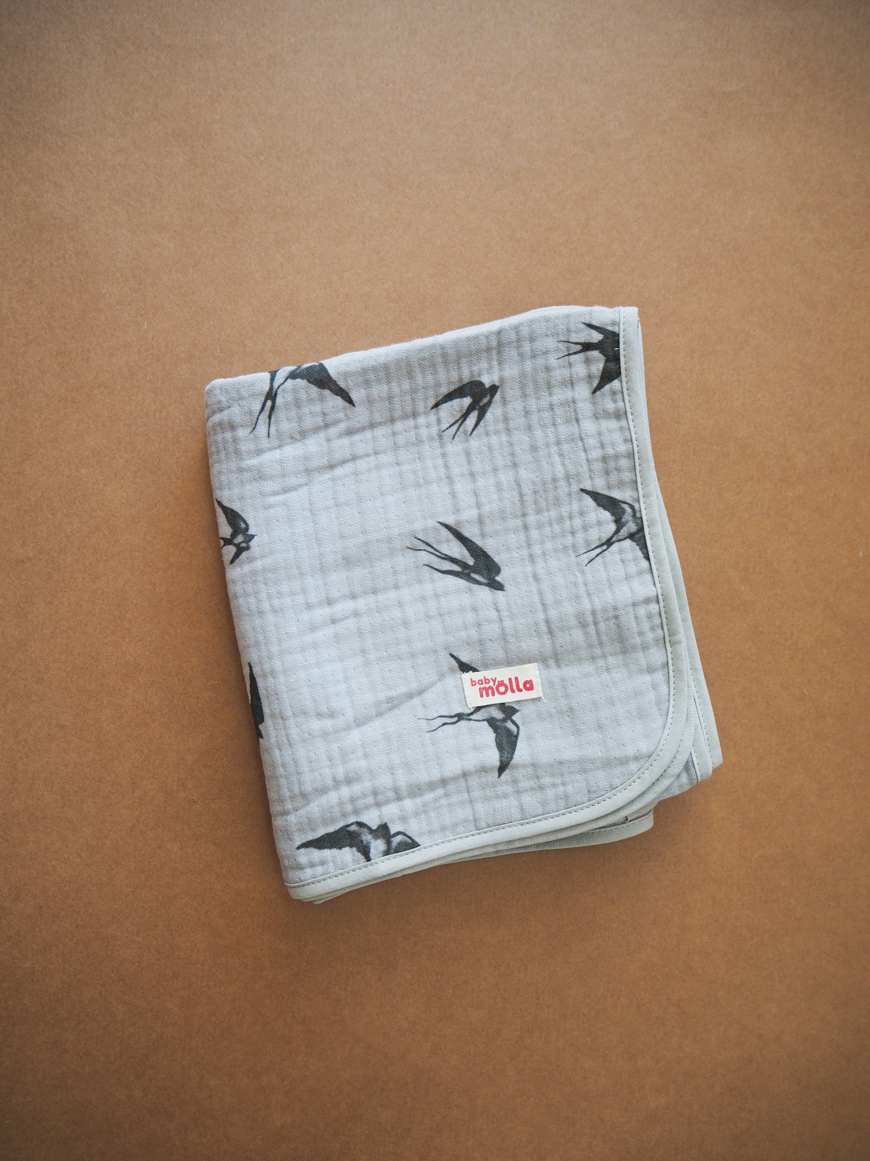 4 Layer Muslin Blanket ~ Birds