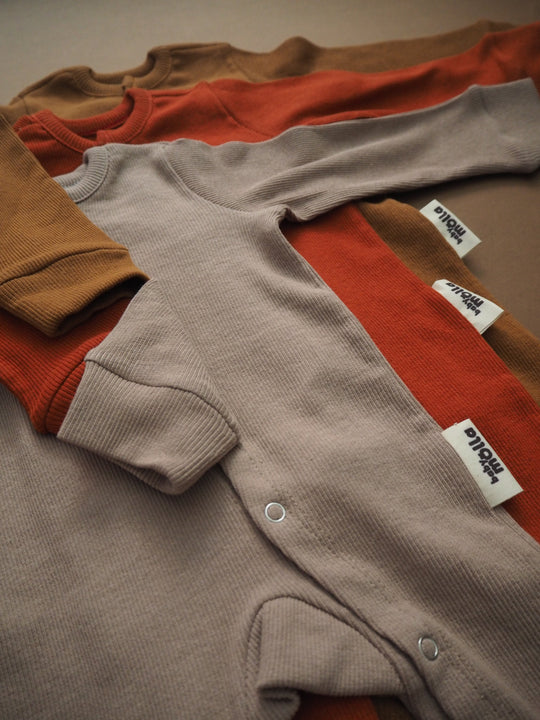 Ribbed Taupe Overall