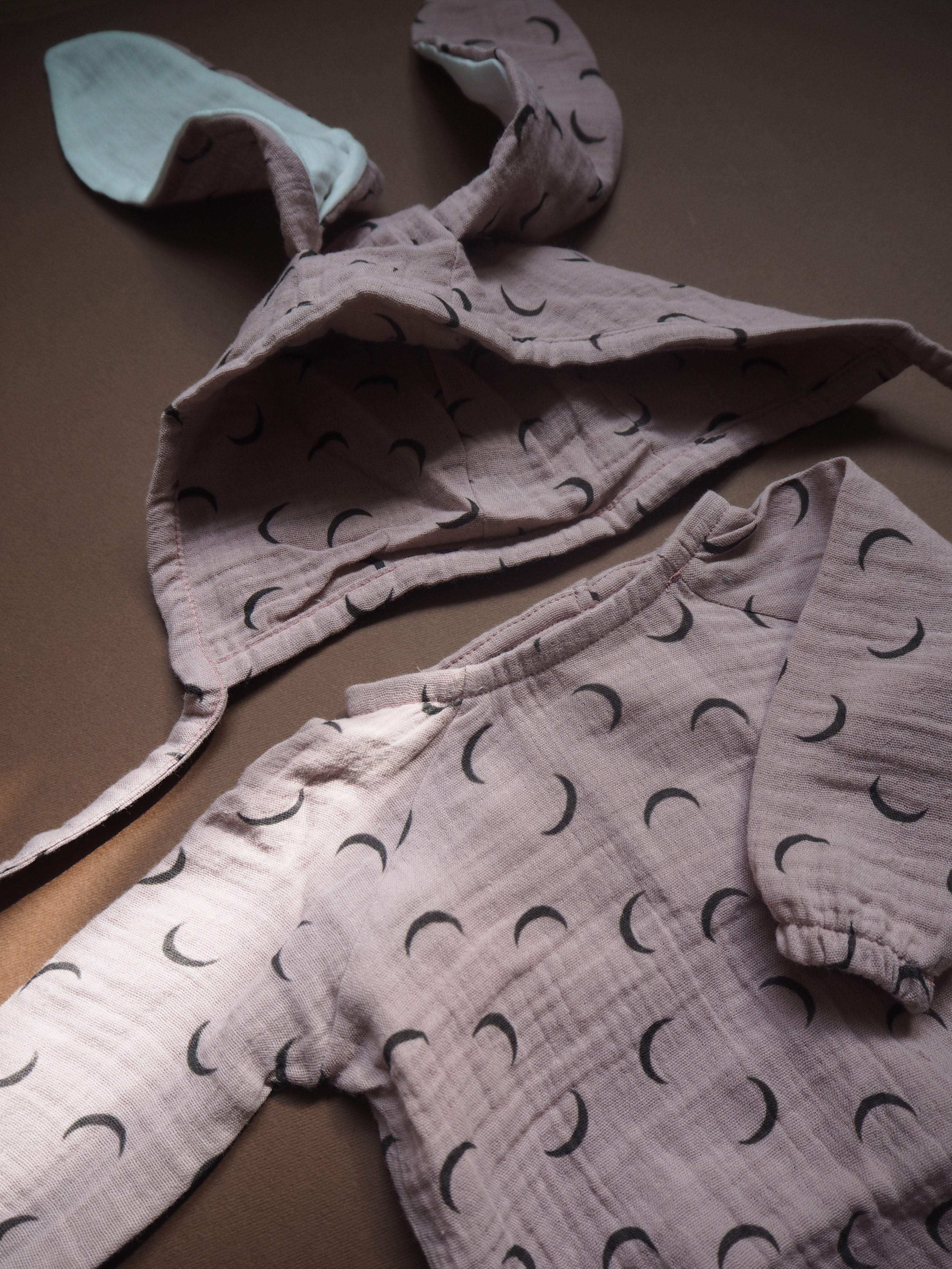 Moon Jumpsuit & Bunny Bonnet
