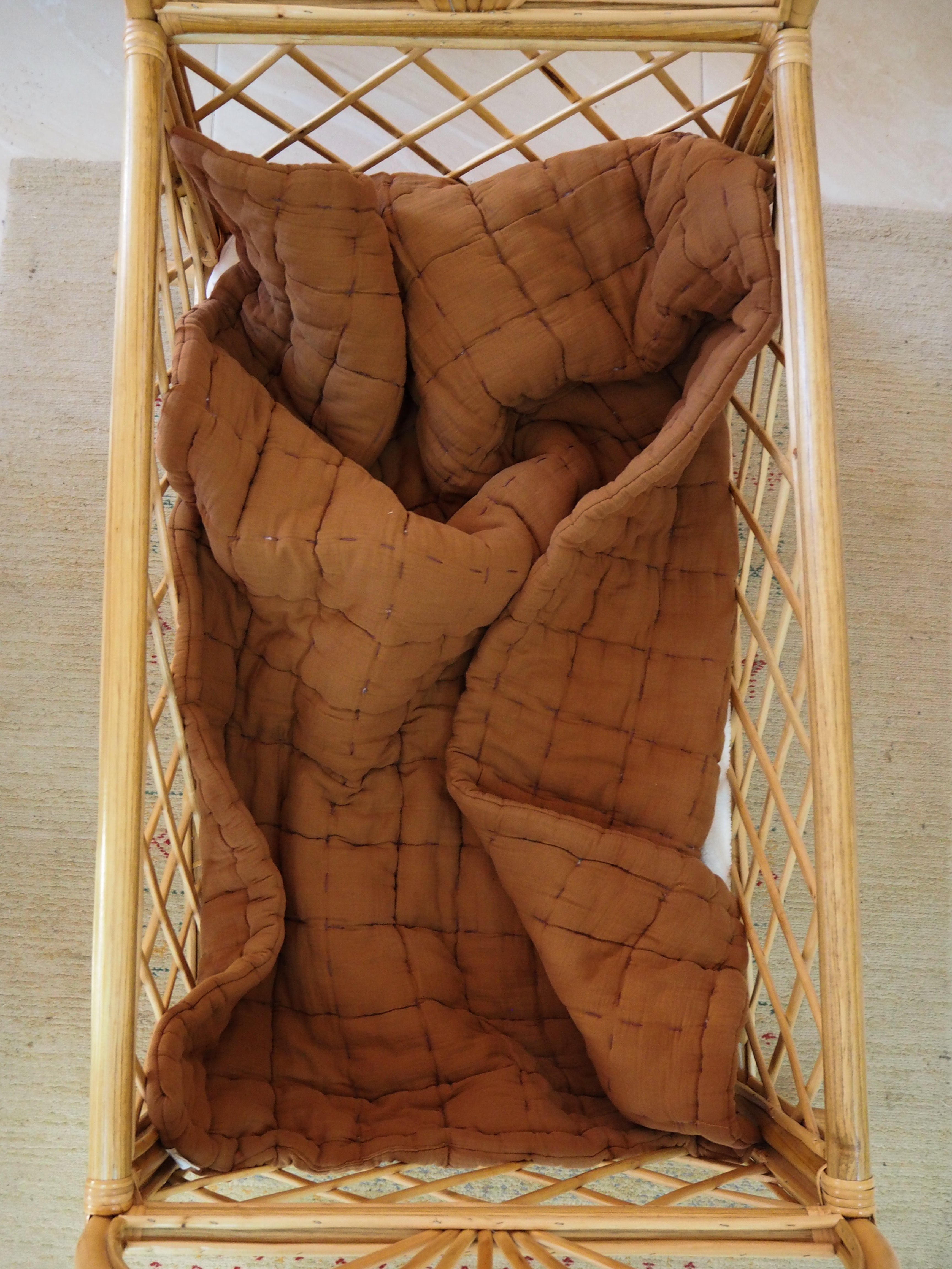 Brown Handmade Muslin Quilt
