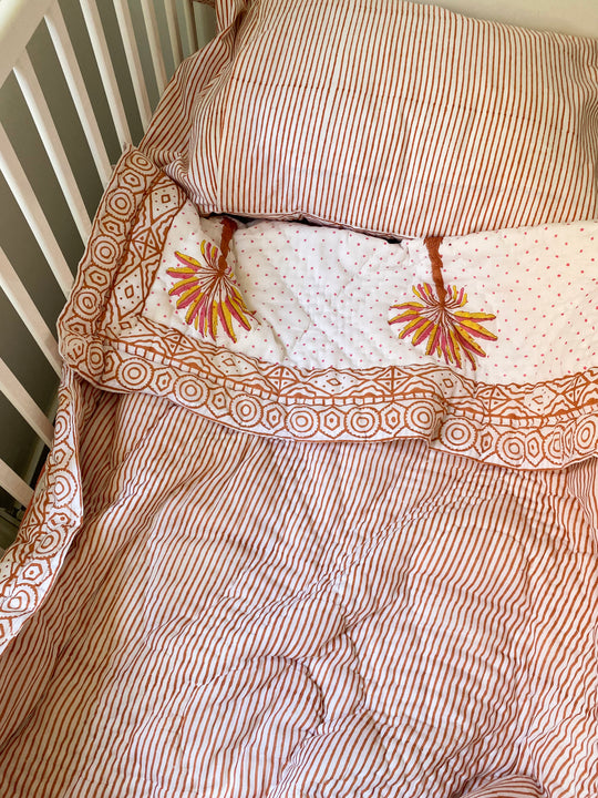 Palms quilt & pillow ~ Jorgan dhe këllëf